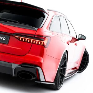 prepreg carbon fiber rear side splitters suitable for audi rs6 c8 / c8 facelift