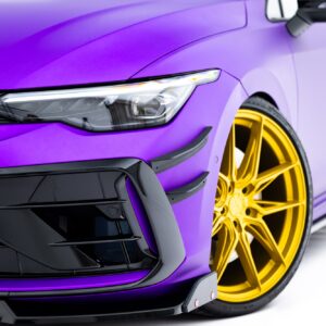 front bumper wings (canards) suitable for volkswagen golf r hatchback / variant mk8 facelift