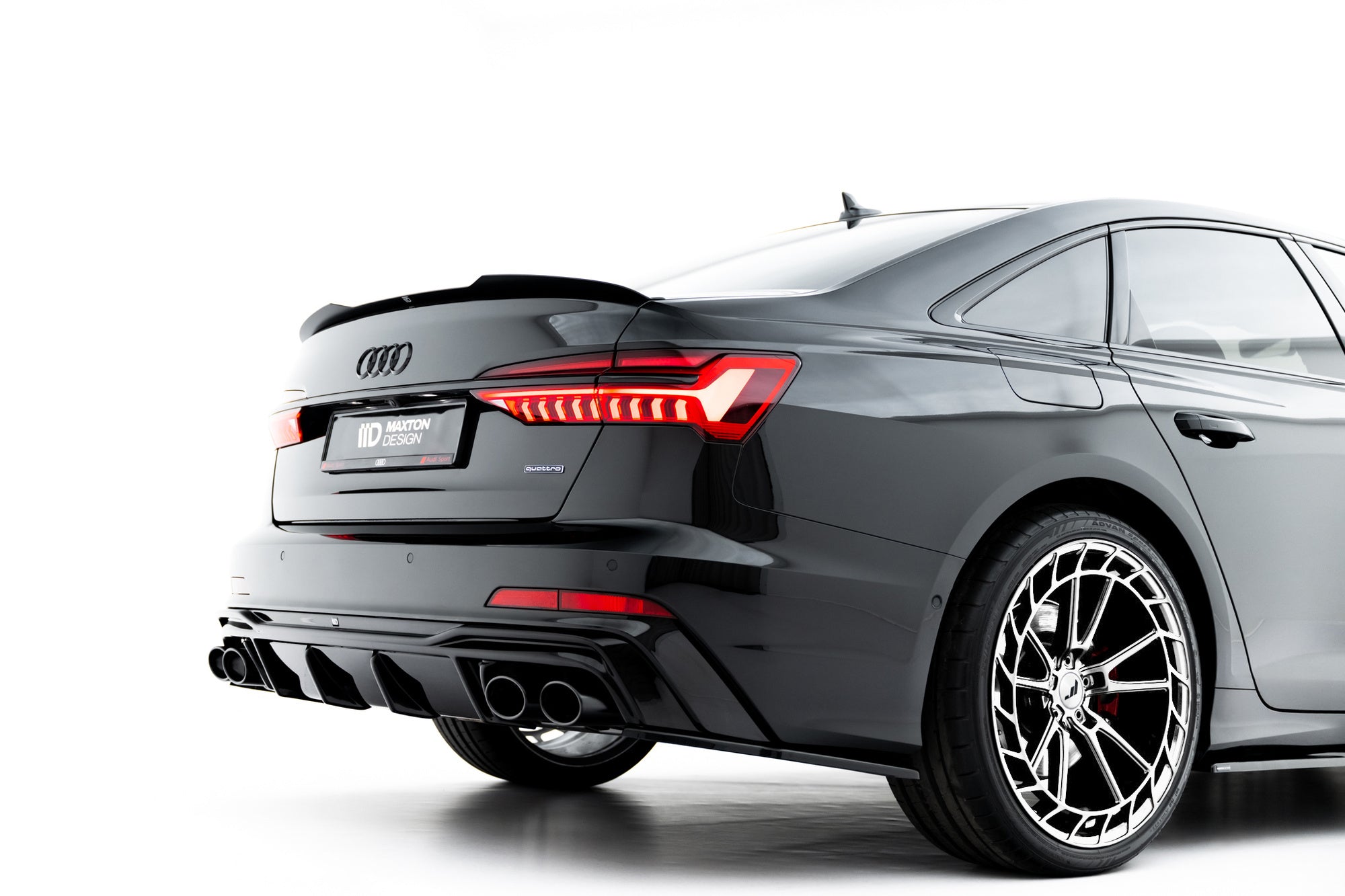 rear valance + exhaust ends imitation suitable for audi a6 s line / s6 c8 / c8 facelift rear valance + exhaust ends imitation suitable for audi a6 s line / s6 c8 / c8 facelift