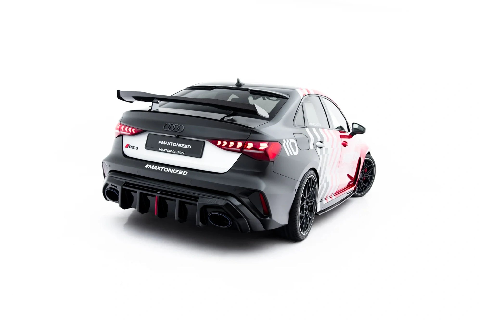 rear valance suitable for audi rs3 sedan 8y facelift (version with original reflector) rear valance suitable for audi rs3 sedan 8y facelift (version with original reflector)