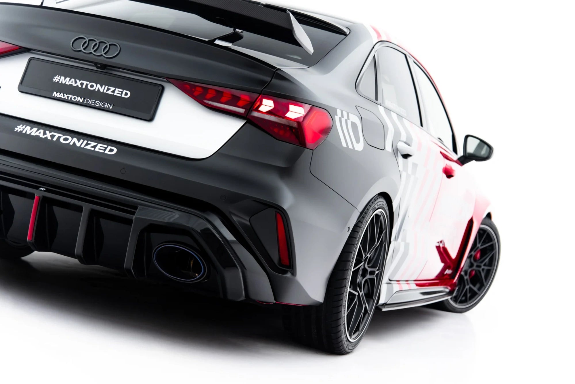 rear valance suitable for audi rs3 sedan 8y facelift (version with original reflector) rear valance suitable for audi rs3 sedan 8y facelift (version with original reflector)