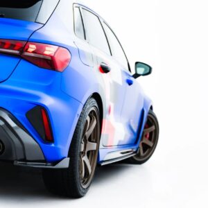 prepreg carbon fiber rear side splitters suitable for audi rs3 sportback 8y facelift