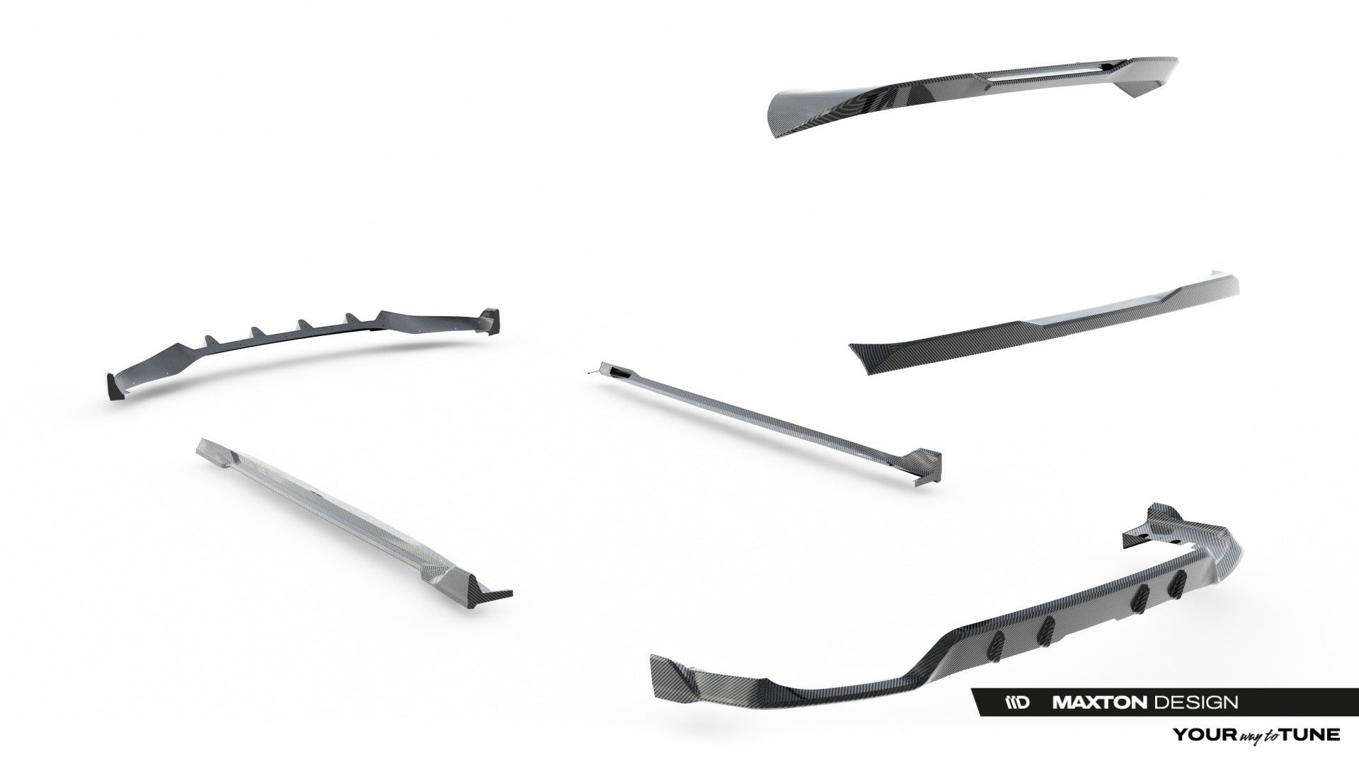 set of prepreg carbon fiber splitters suitable for bmw x5 m pack g05 set of prepreg carbon fiber splitters suitable for bmw x5 m pack g05
