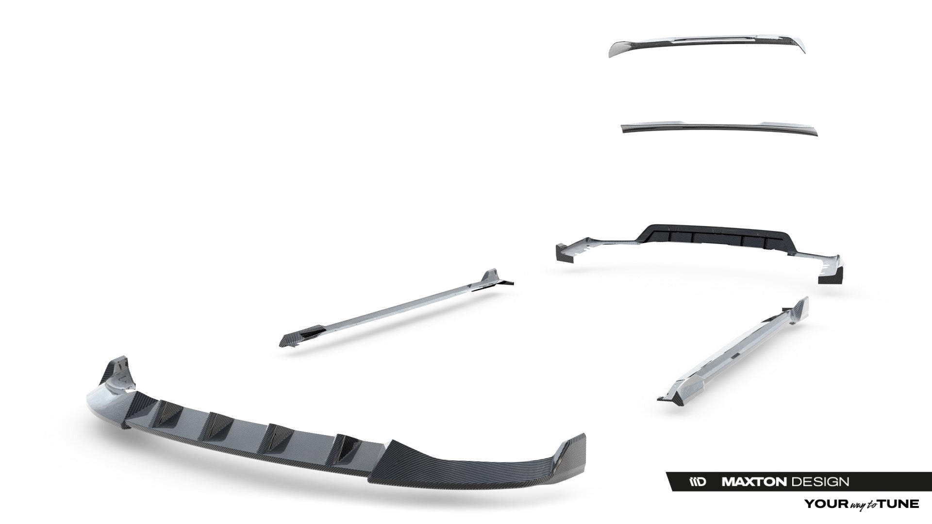 set of prepreg carbon fiber splitters suitable for bmw x5 m pack g05 set of prepreg carbon fiber splitters suitable for bmw x5 m pack g05