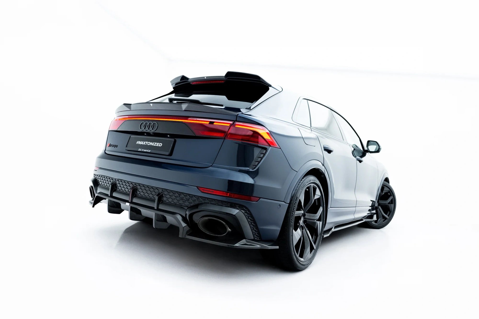 prepreg carbon fiber rear splitter (with vertical bars) suitable for audi rsq8 mk1 facelift prepreg carbon fiber rear splitter (with vertical bars) suitable for audi rsq8 mk1 facelift