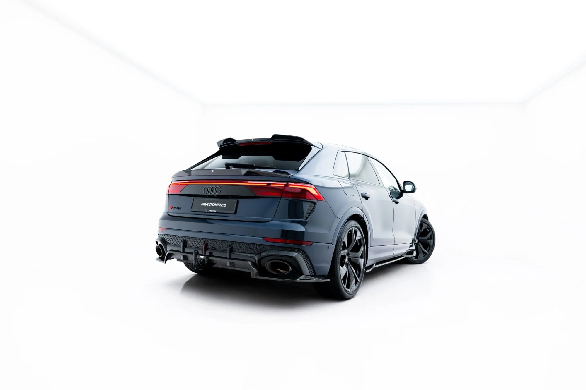 prepreg carbon fiber rear splitter (with vertical bars) suitable for audi rsq8 mk1 facelift prepreg carbon fiber rear splitter (with vertical bars) suitable for audi rsq8 mk1 facelift