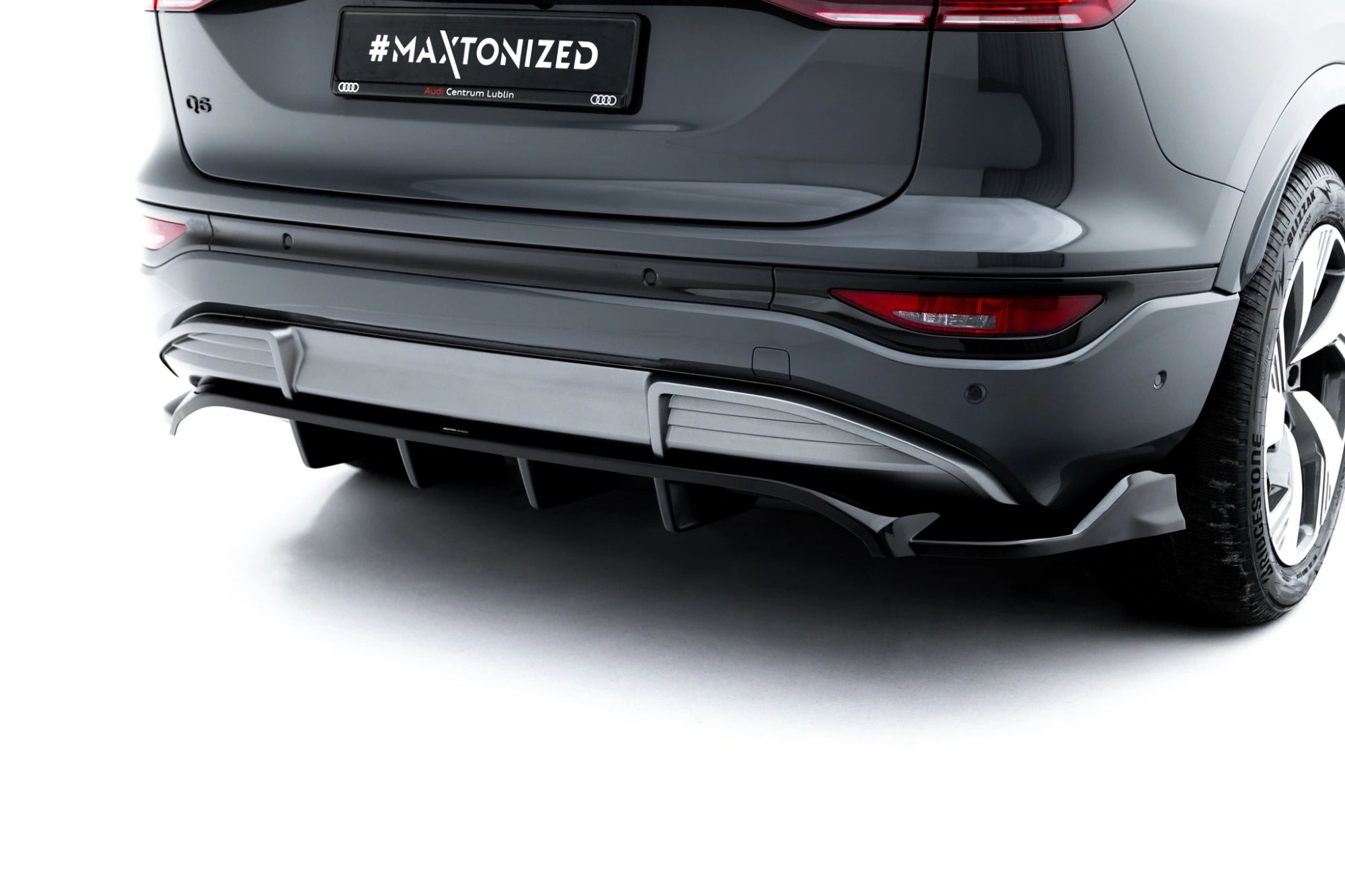 rear splitter (with vertical bars) suitable for audi q6 e tron s line / sq6 e tron suv / sportback mk1 rear splitter (with vertical bars) suitable for audi q6 e tron s line / sq6 e tron suv / sportback mk1