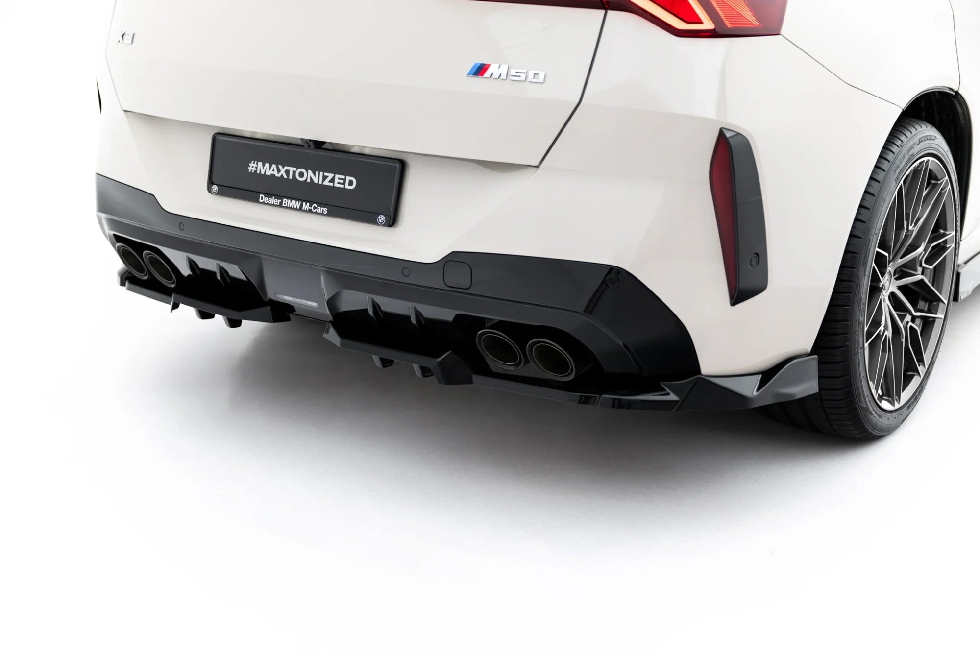 rear splitter (with vertical bars) suitable for bmw x3 m50 g45 rear splitter (with vertical bars) suitable for bmw x3 m50 g45
