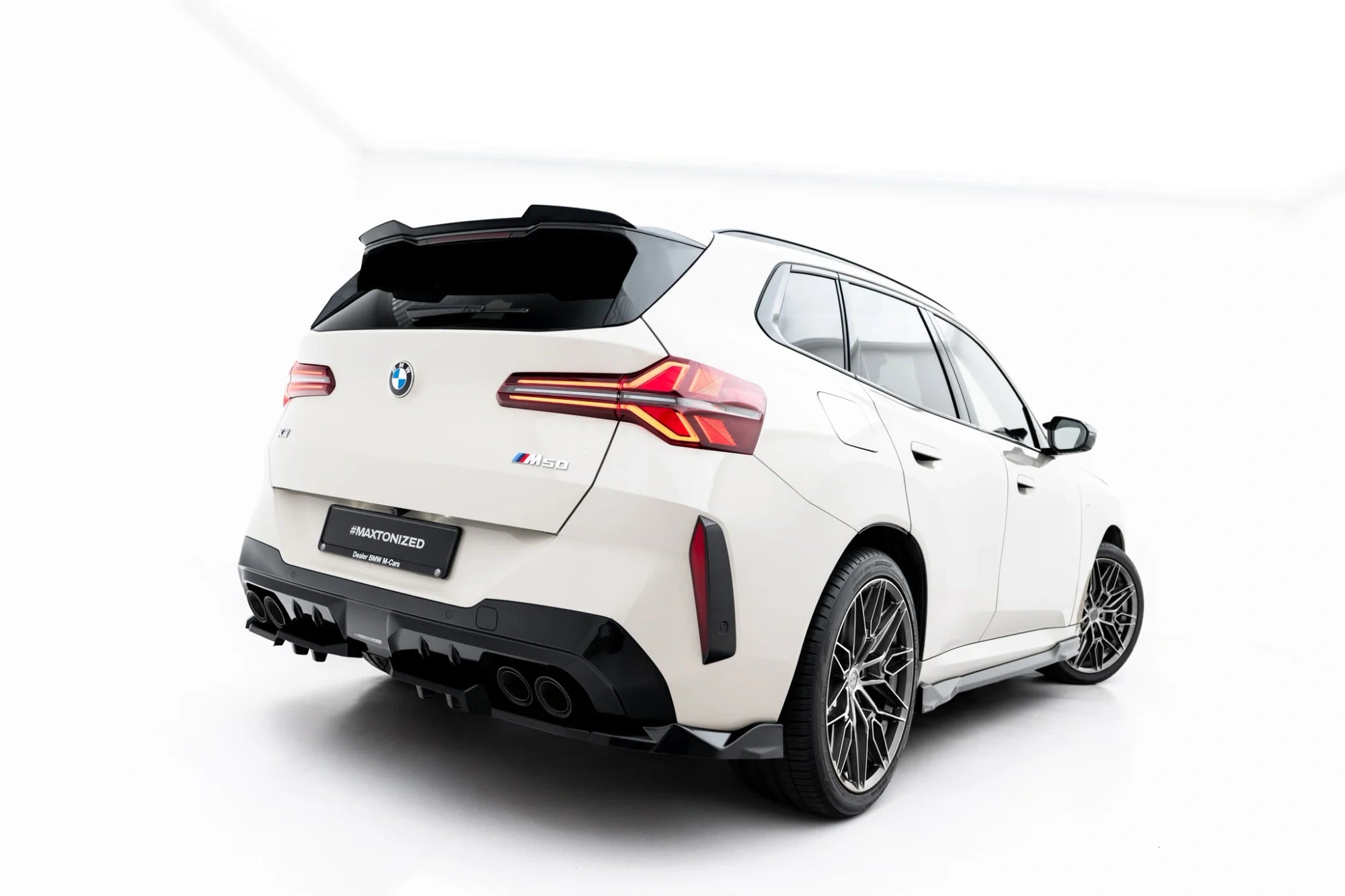 rear splitter (with vertical bars) suitable for bmw x3 m50 g45 rear splitter (with vertical bars) suitable for bmw x3 m50 g45