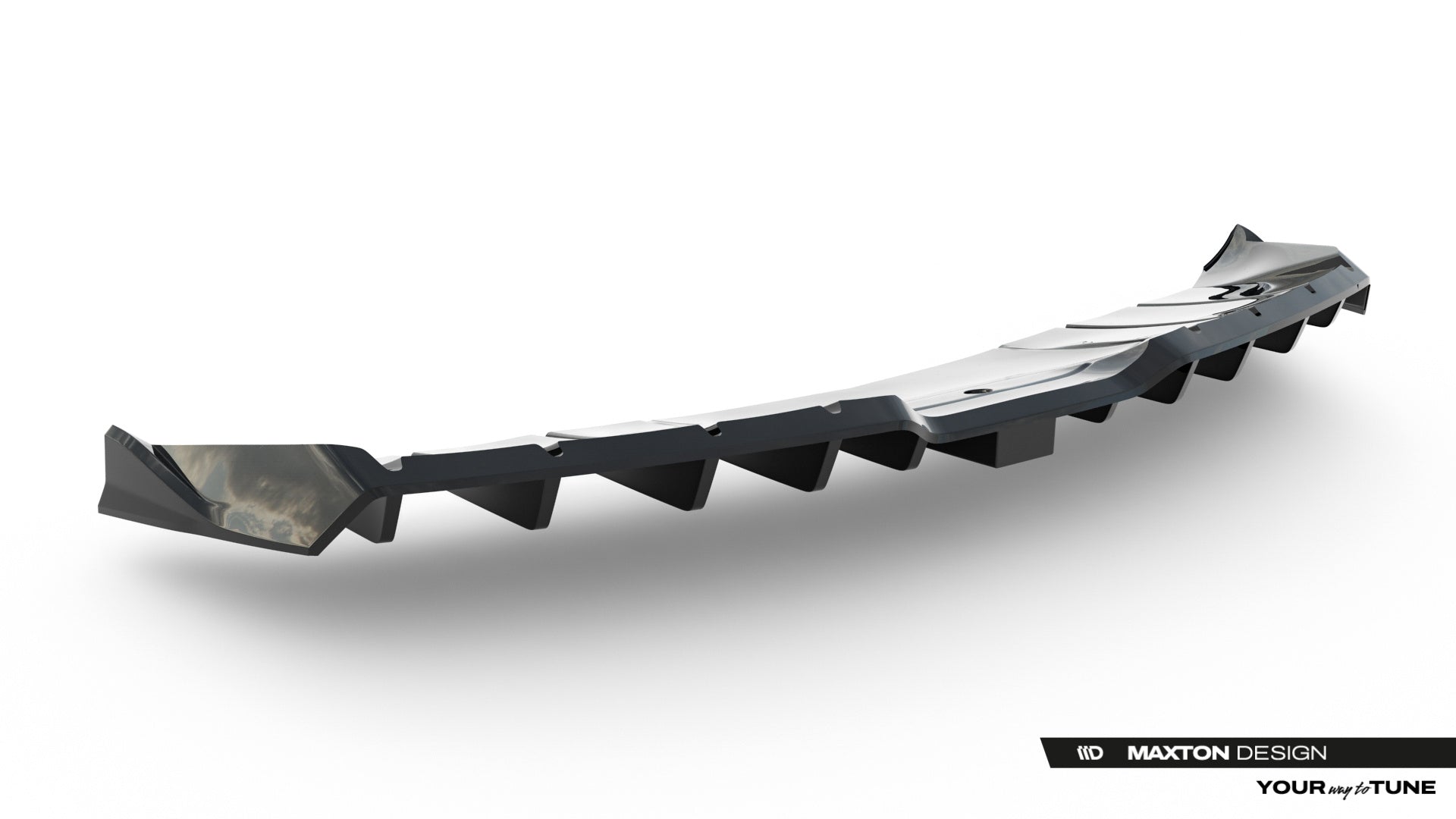 rear splitter (with vertical bars) + led suitable for mercedes amg gt r c190 facelift rear splitter (with vertical bars) + led suitable for mercedes amg gt r c190 facelift
