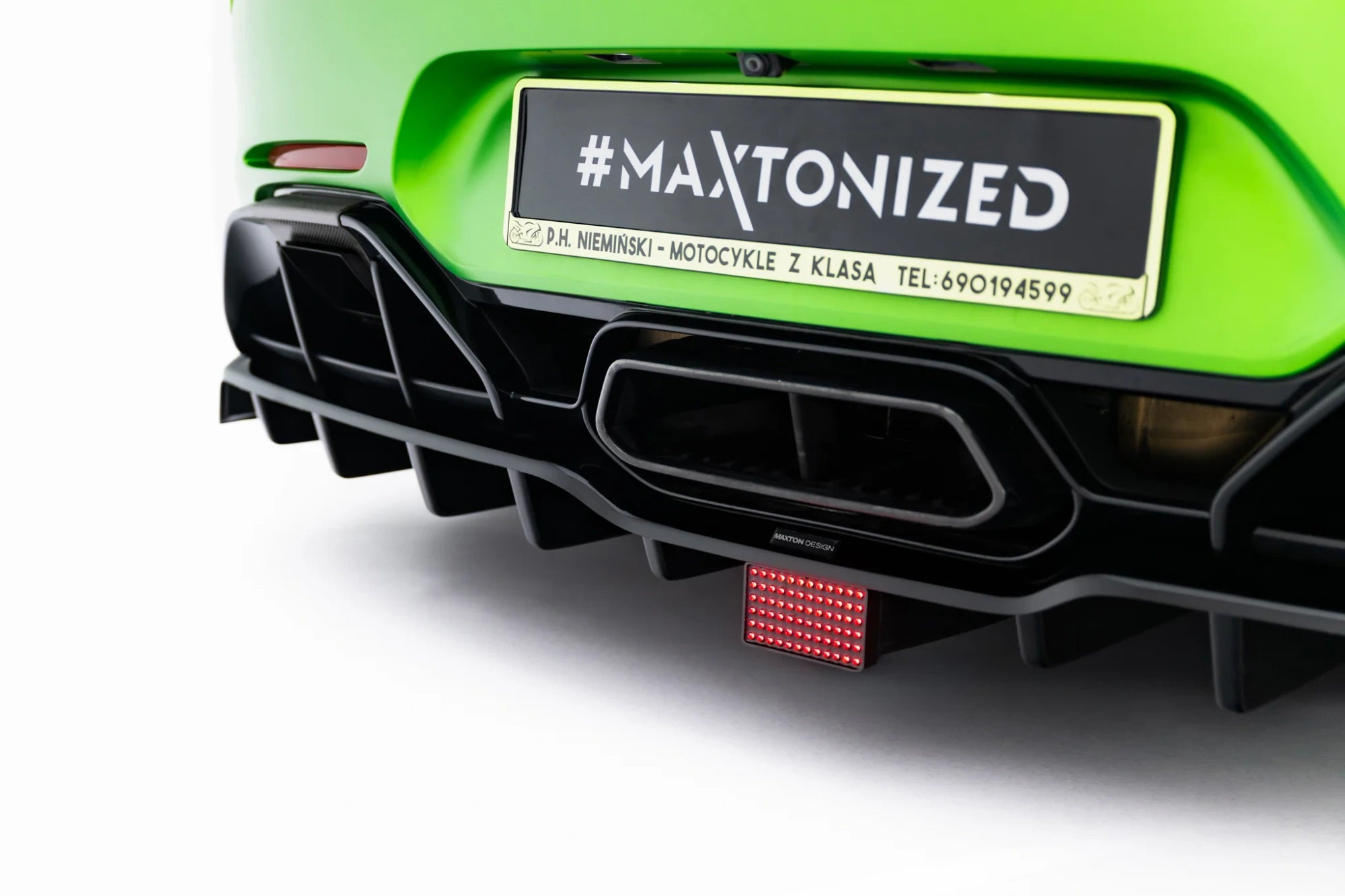 rear splitter (with vertical bars) + led suitable for mercedes amg gt r c190 facelift rear splitter (with vertical bars) + led suitable for mercedes amg gt r c190 facelift
